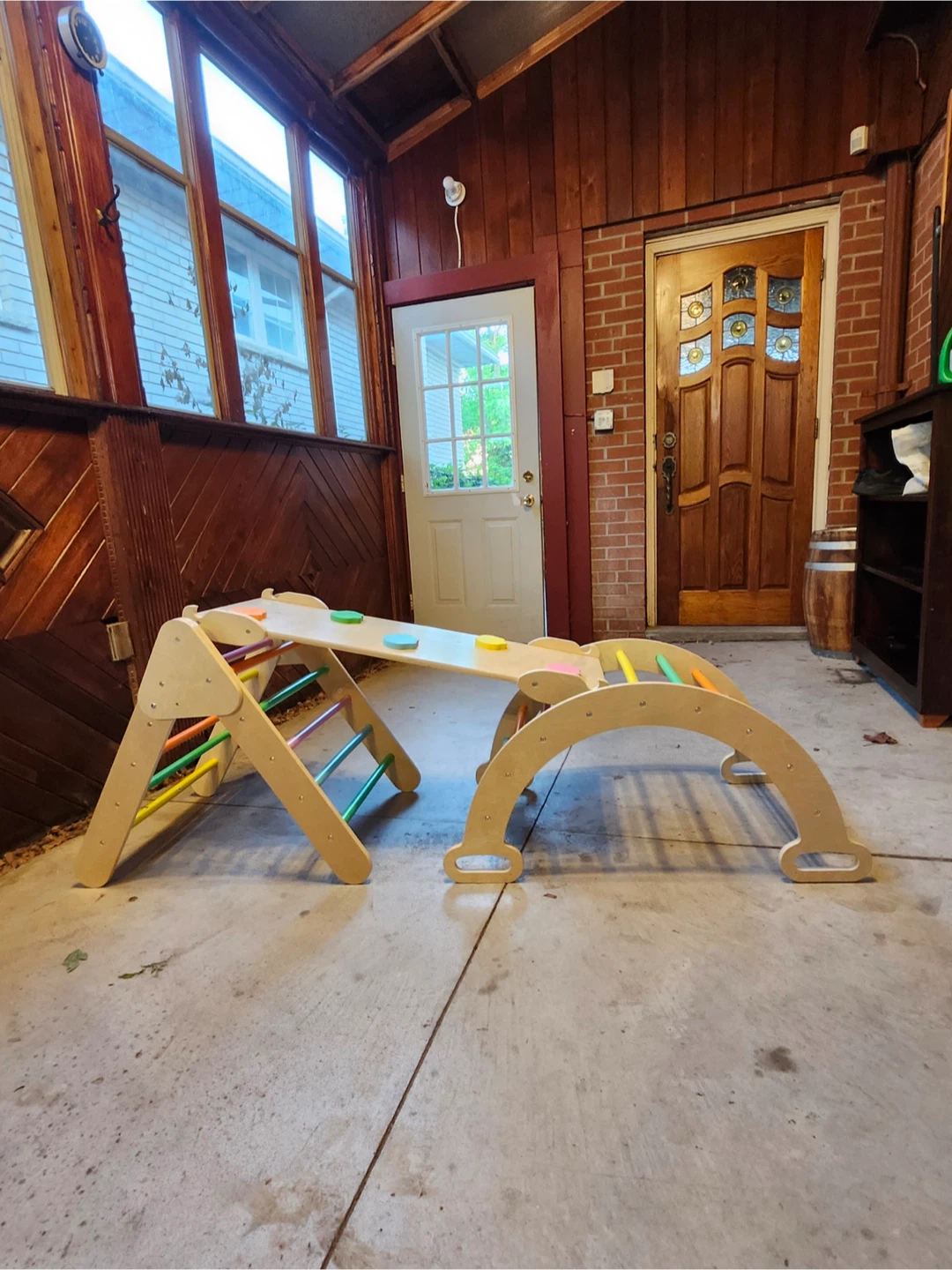 Wooden Pikler Triangle Climber Arch Set - photo 2