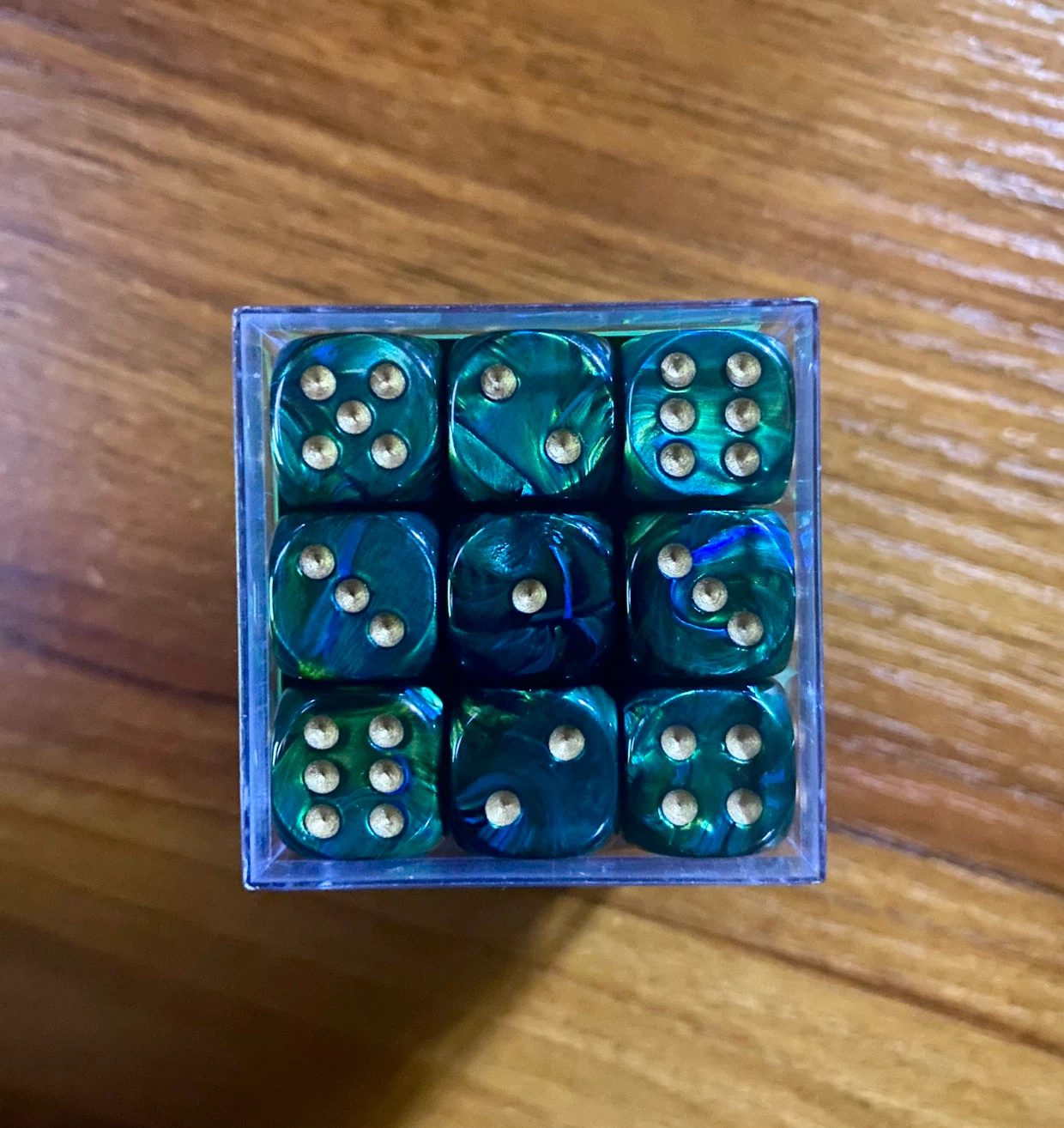 CHESSEX Scarab Jade/gold 12mm d6 Dice Block (36 Dice) - photo 2