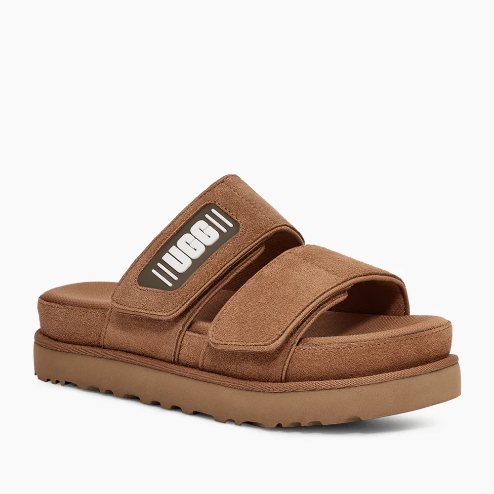 UGG Brown Suede Two-Strap Slides - photo 2