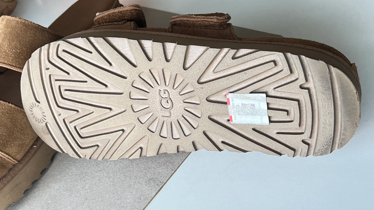 UGG Brown Suede Two-Strap Slides - photo 4