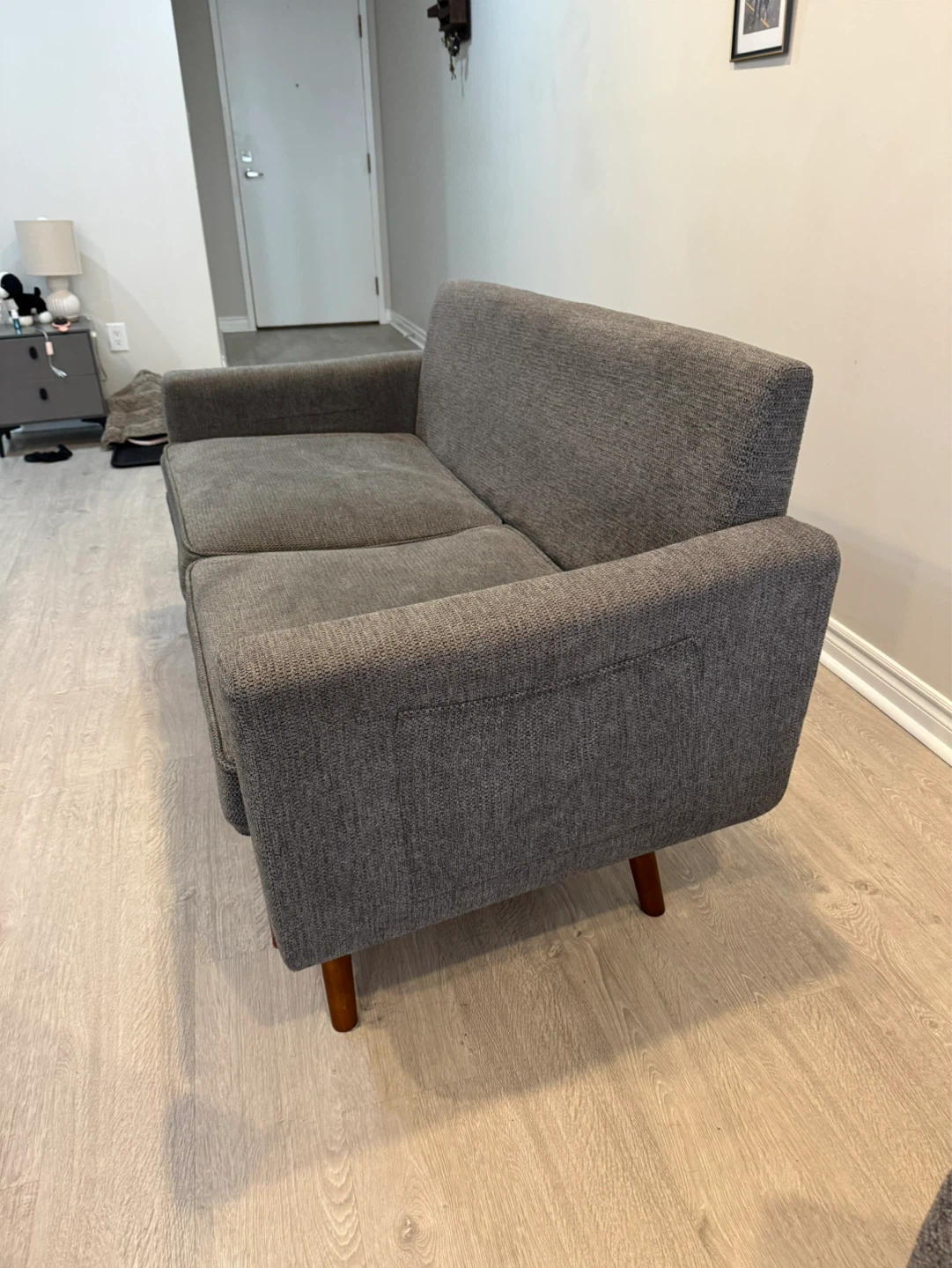 George Oliver 65" Modern Upholstered Sofa + Table - photo 4