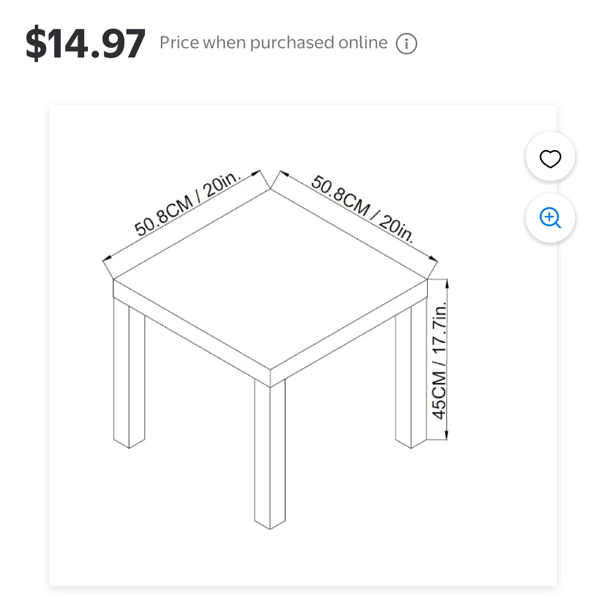 Black  Bed Side Table small