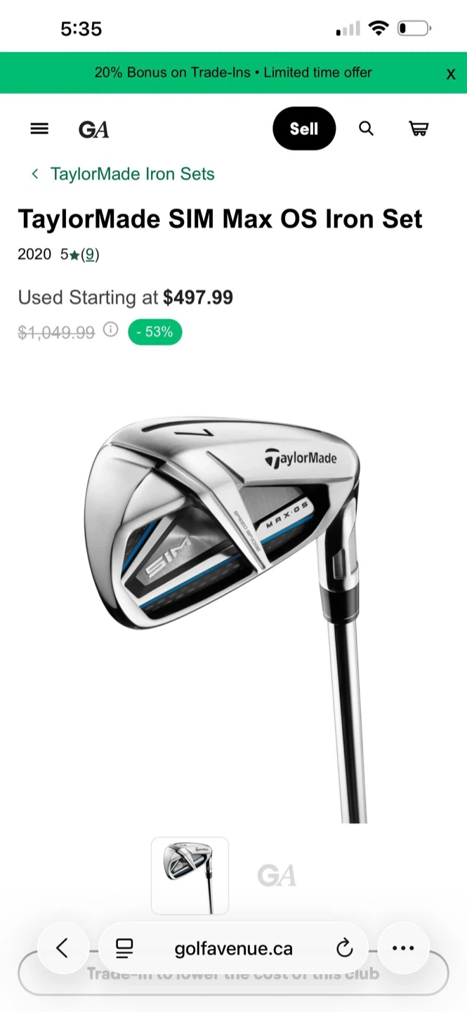 TaylorMade SIM Max OS Iron Set (Right Handed 5-9, P,A,S) - photo 3