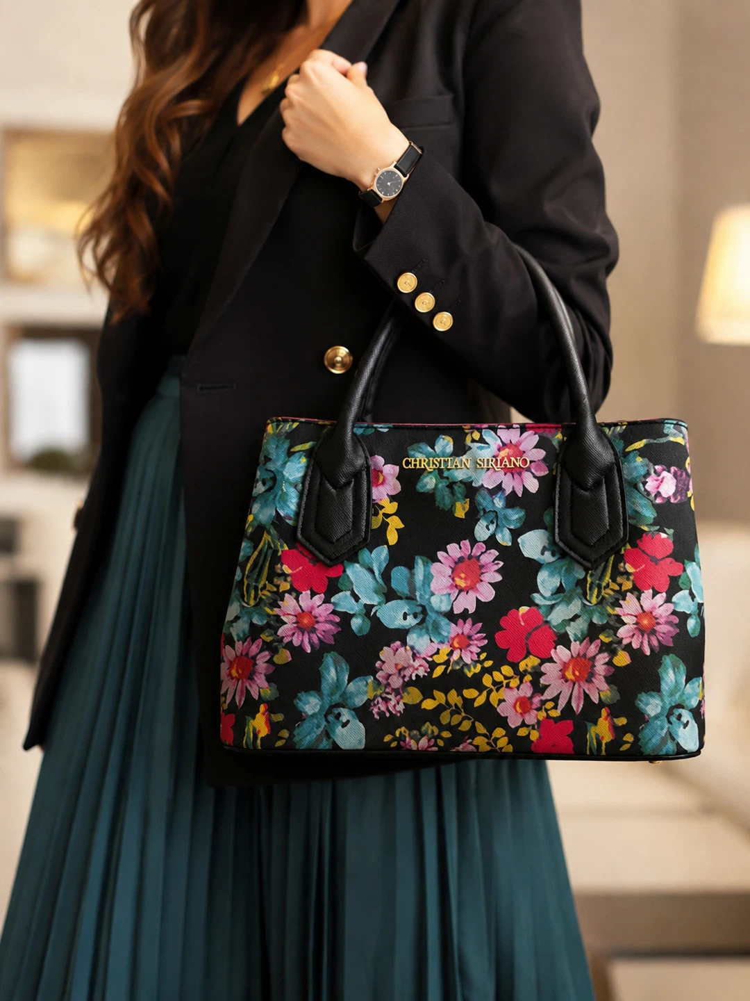 Christian Siriano Floral Tote Bag