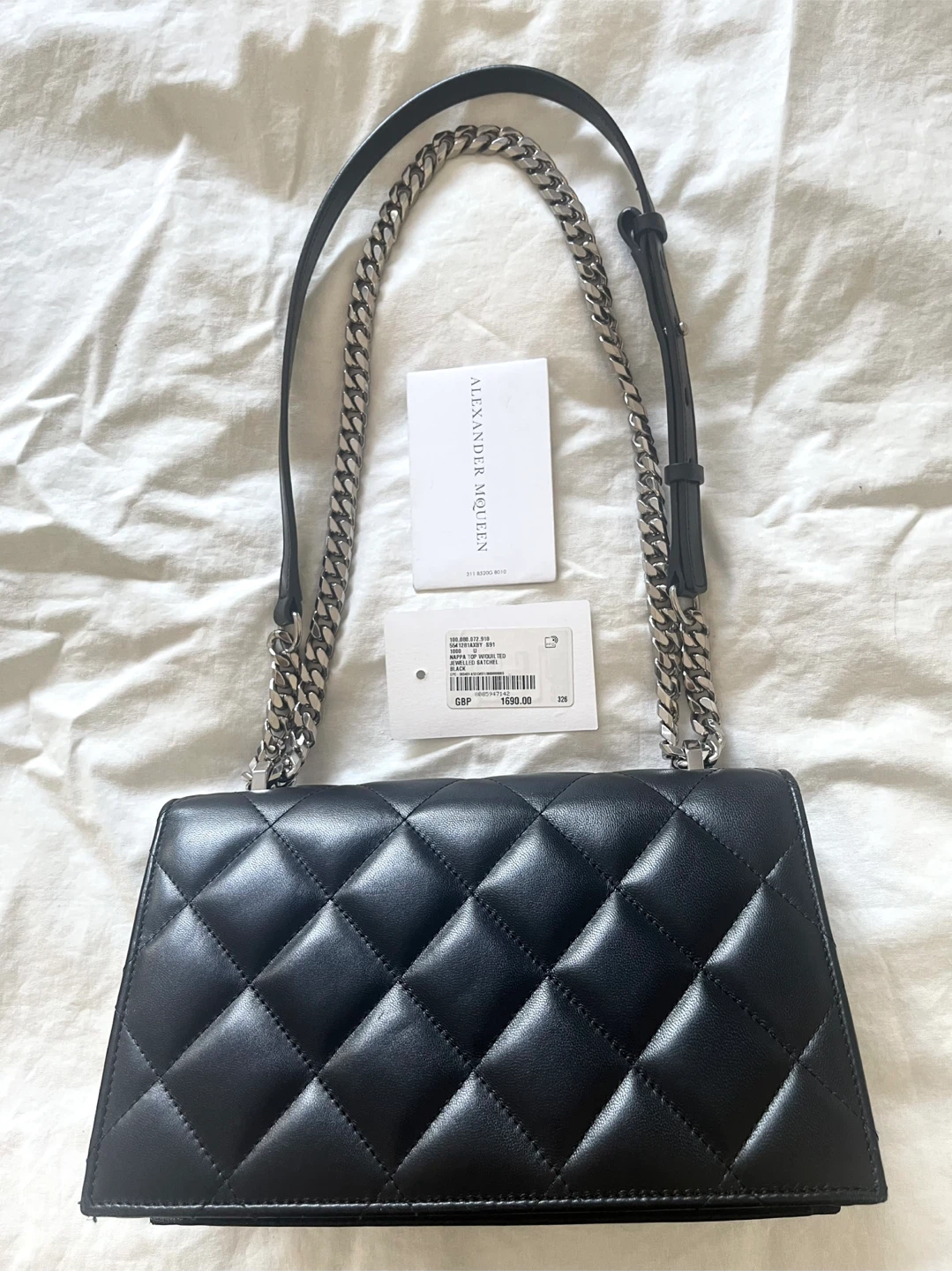 Alexander McQueen Medium Jewelled Knuckle Satchel - photo 2