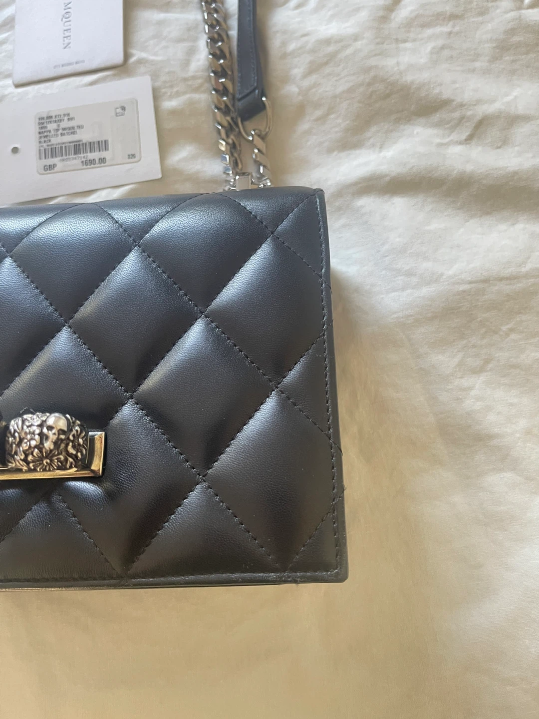 Alexander McQueen Medium Jewelled Knuckle Satchel - photo 5