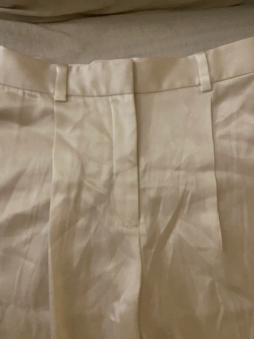 Babaton Aritzia Cream Satin Cargo Pants Size 2 - photo 2