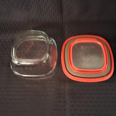 Glass Food Container  Red Lid - photo 2