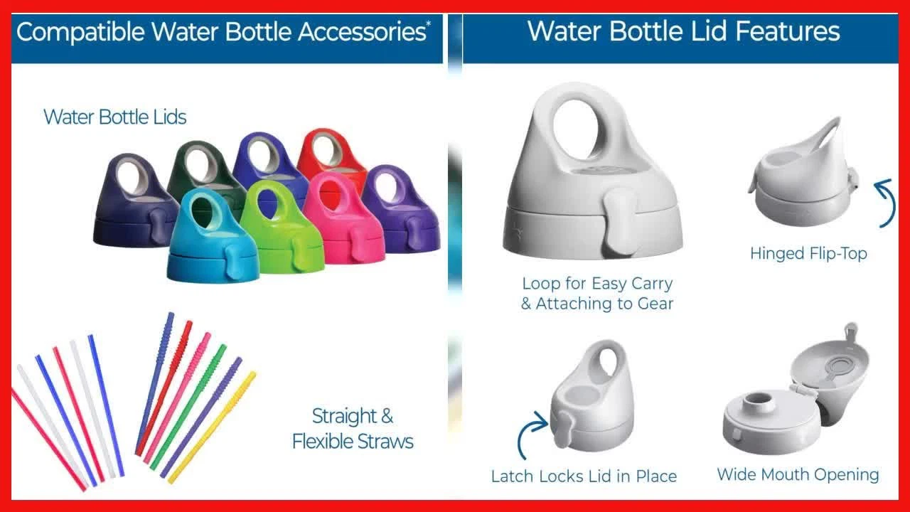 Tervis Water Bottle Lid with Loop and Flip Top