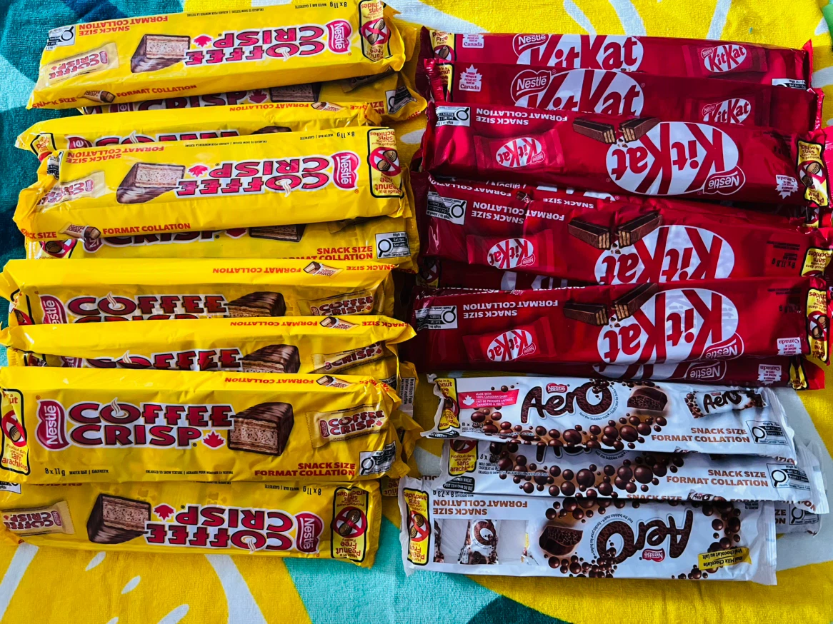 26bags Nestlé Snack Size Chocolate  (Aero, Coffee Crisp, KitKat)
