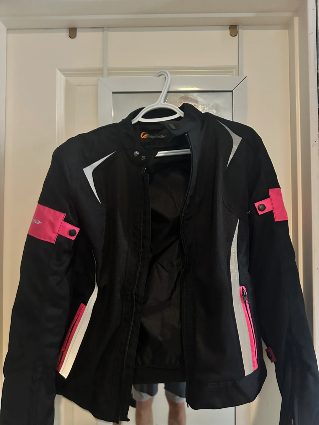 Riding Tribe Motorcycle Jacket - Black/Pink
