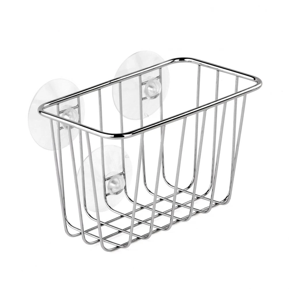 Chrome Wire Suction Cup Sink Caddy