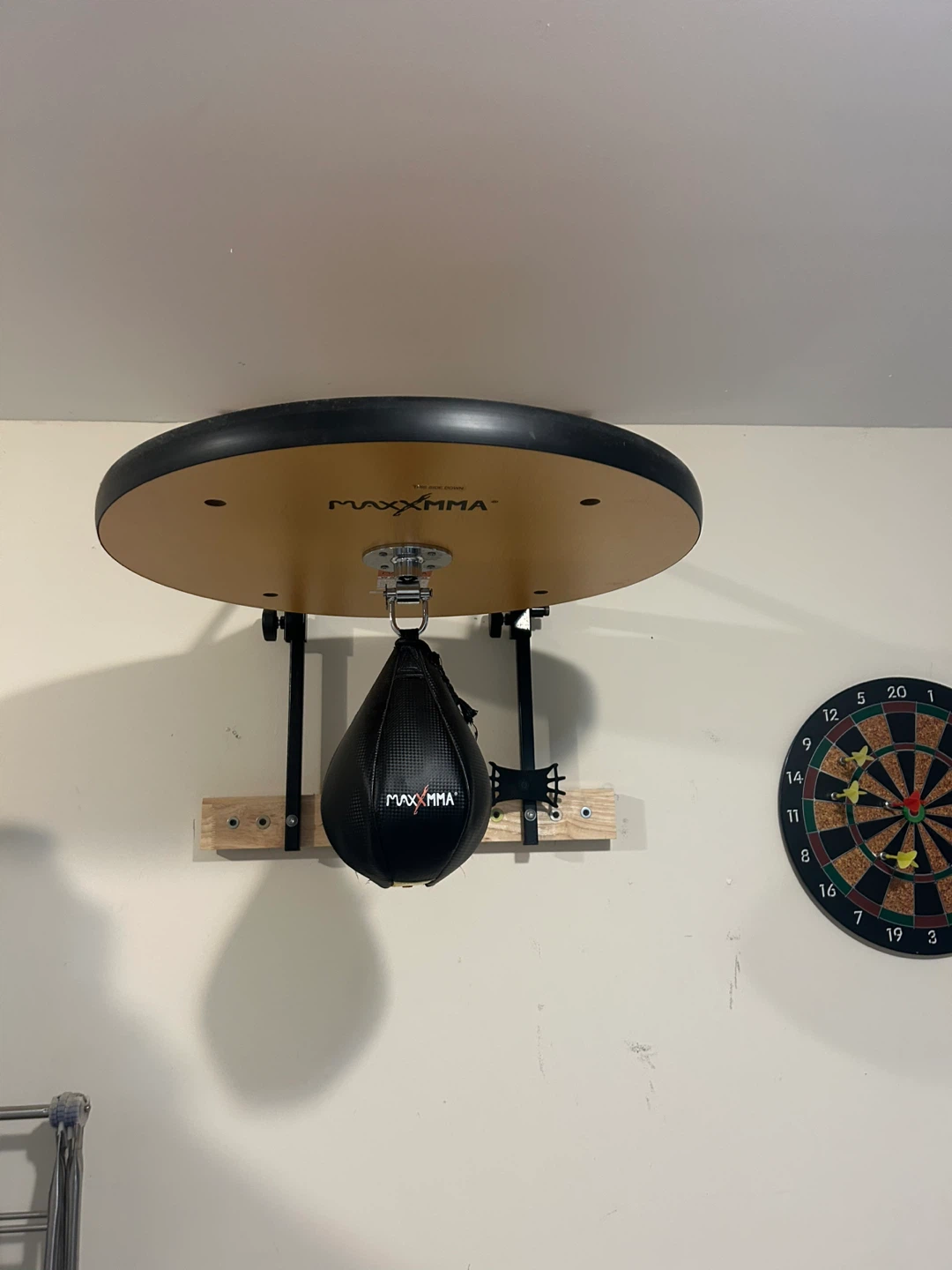 MaxxMMA Wall-Mounted Speed Bag Platform & Bag
