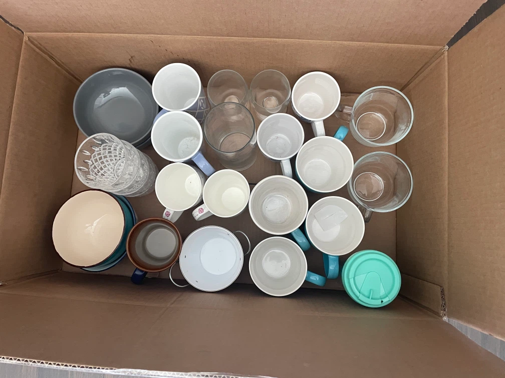 $1 each Assorted Mugs, Glasses, and Bowls