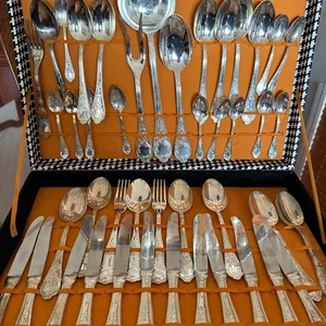 Vintage 42 Piece Italian Silver Plated Cutlery Boxed Set