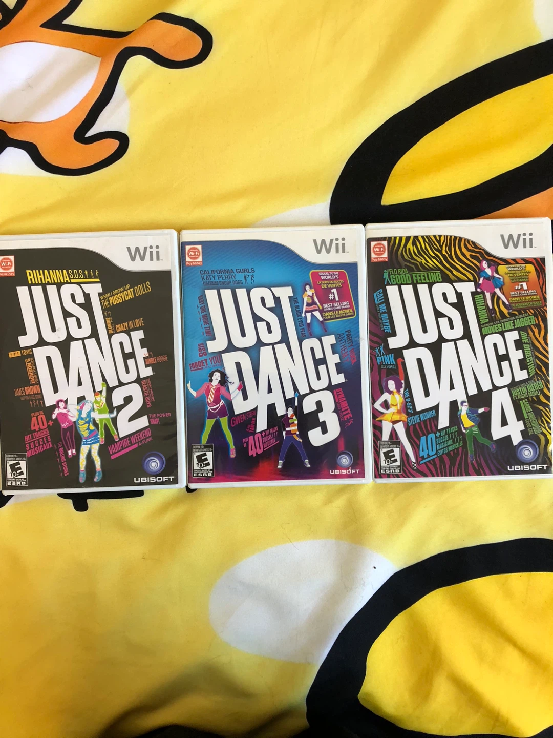 Wii Just Dance 2, 3, & 4 Game Bundle