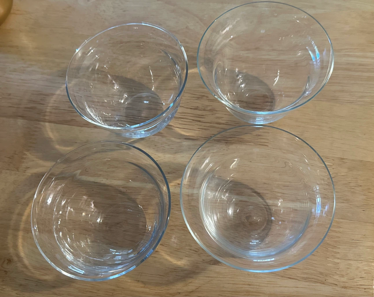 Set of 4 Clear Glass Bowls