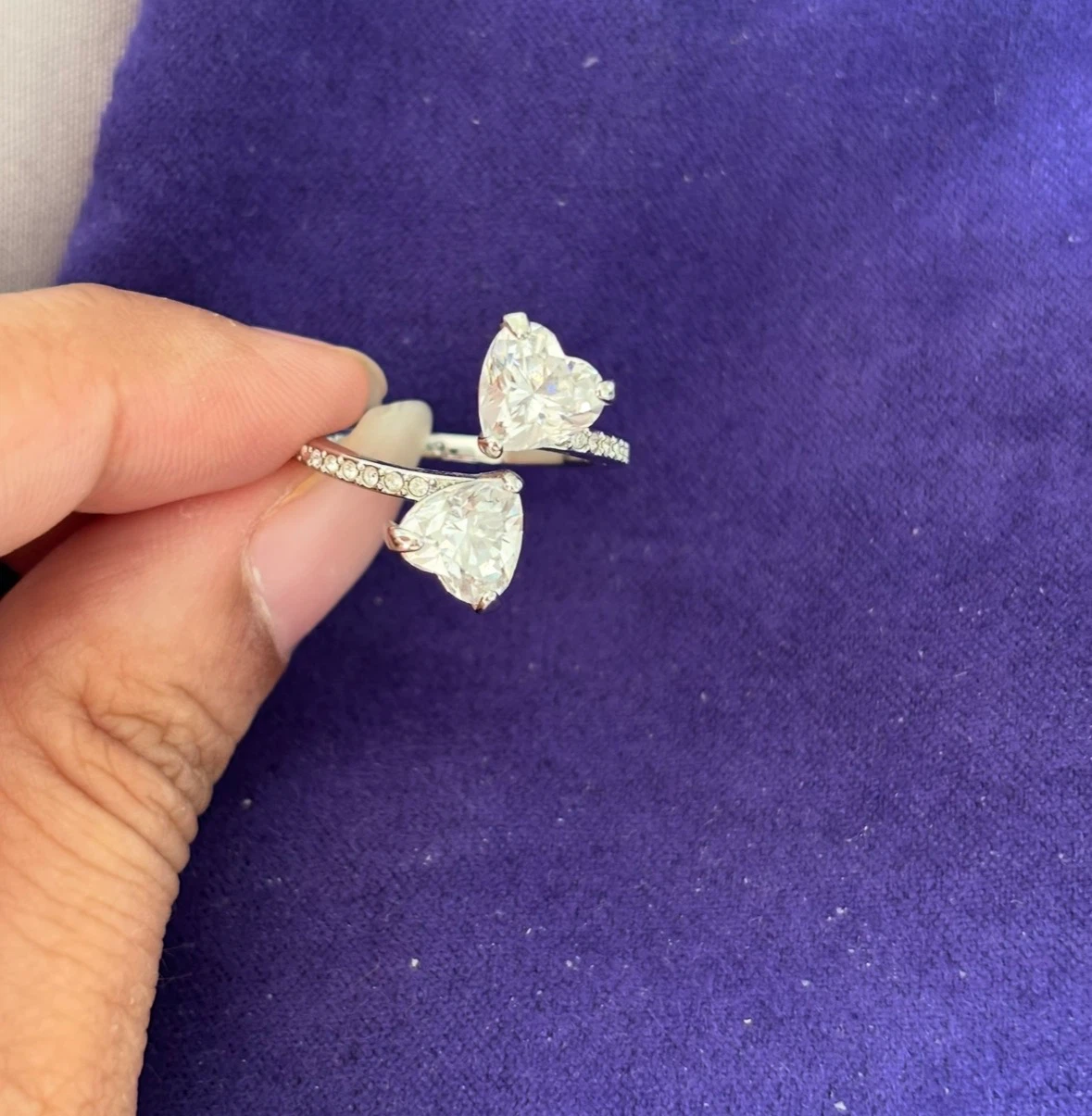 Swarovski Heart Cut Stone Ring