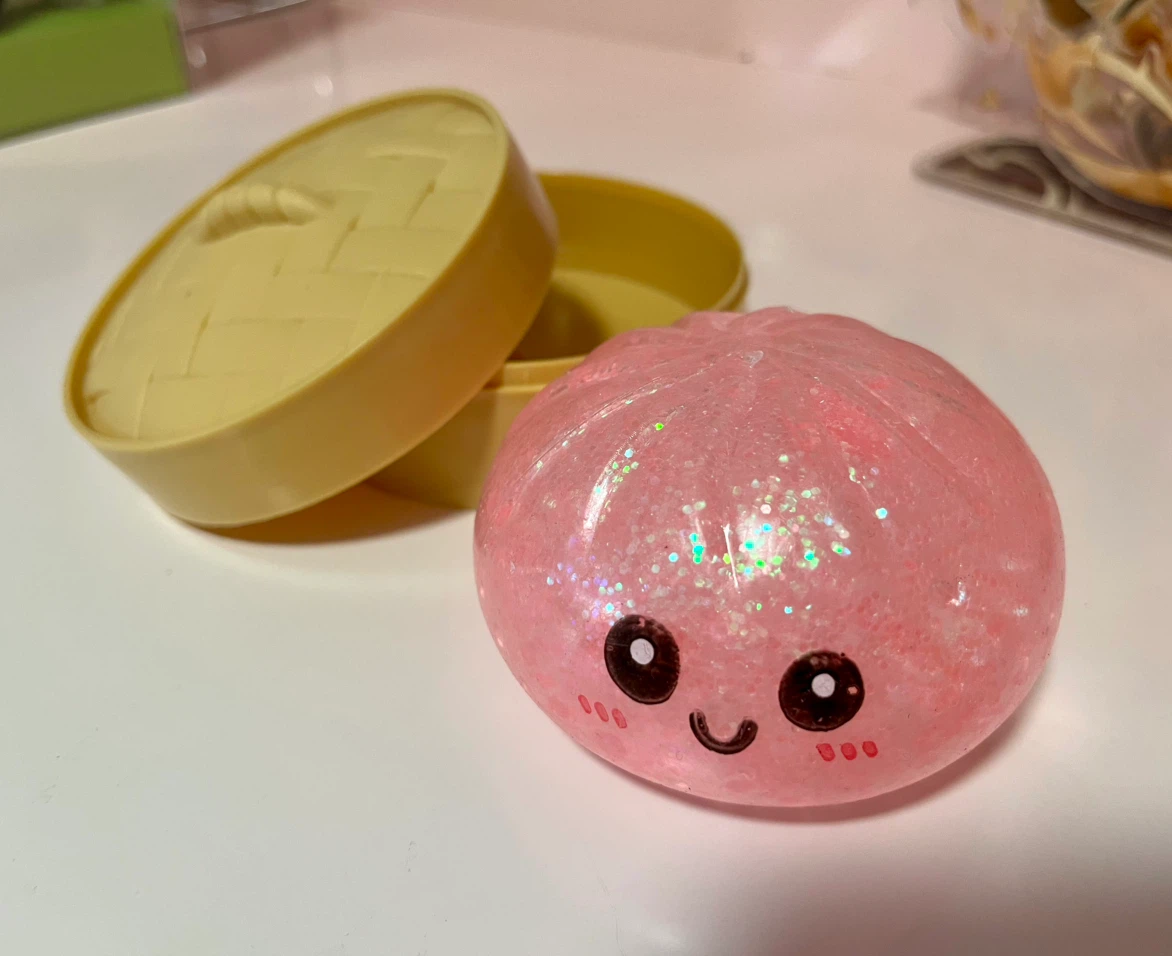 Pink Bun Squishy Toy Dumpling
