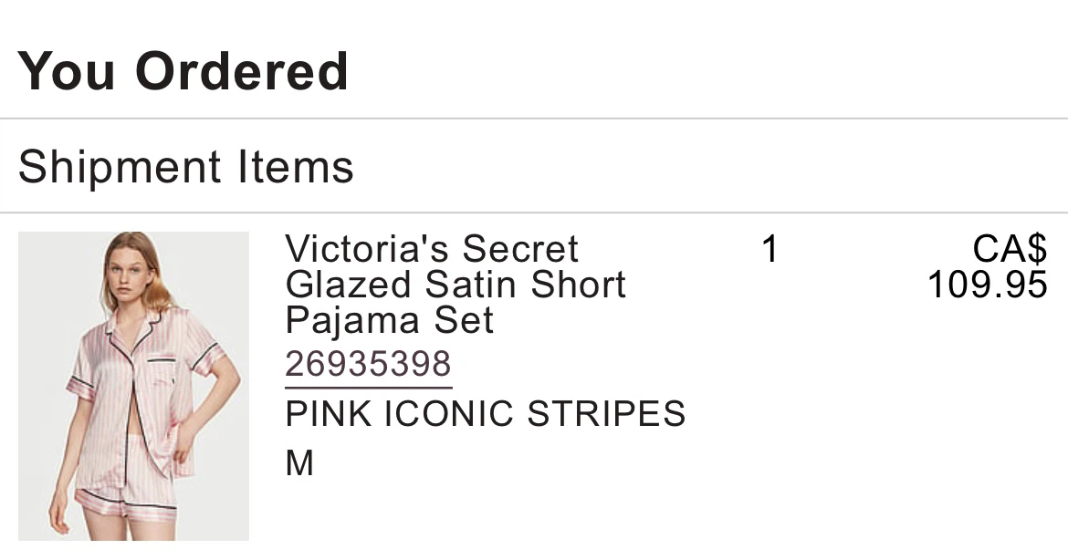 Victoria's Secret Satin Pajama Set - Pink Stripe - Medium - photo 4