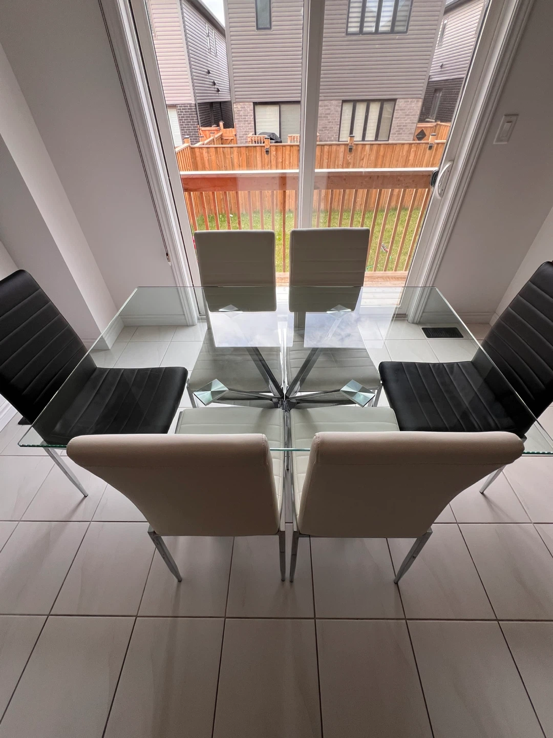 Glass Top Dining Table with 4 Chairs - photo 2