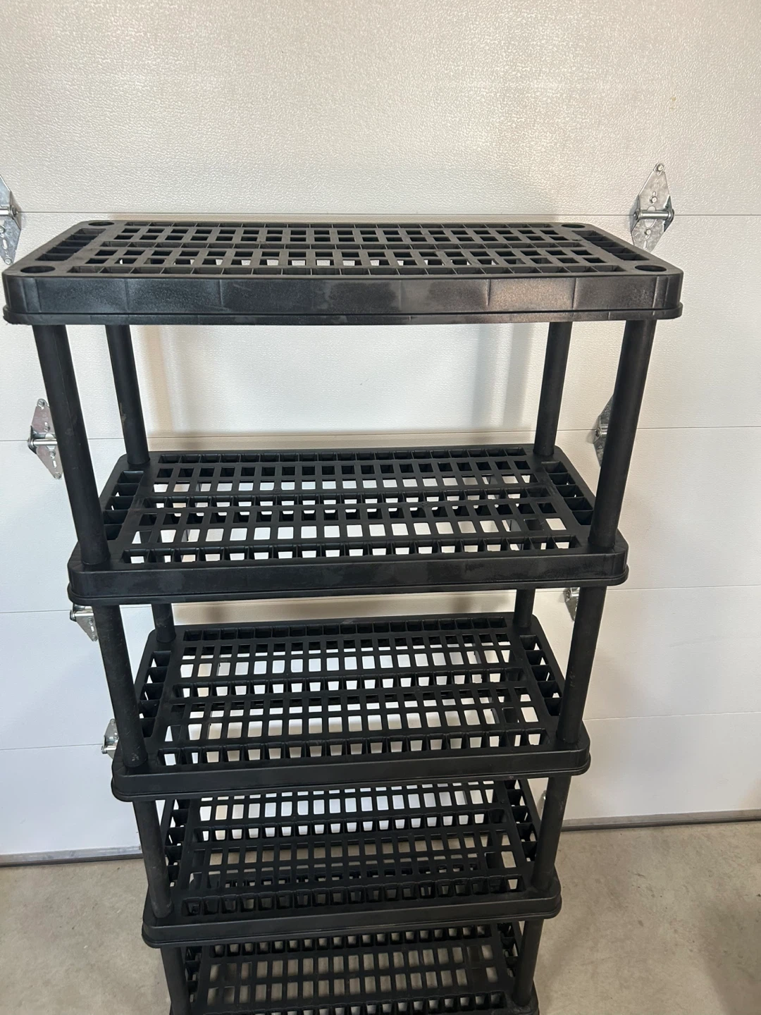 5-Tier Black Plastic Utility Shelving Unit - photo 2