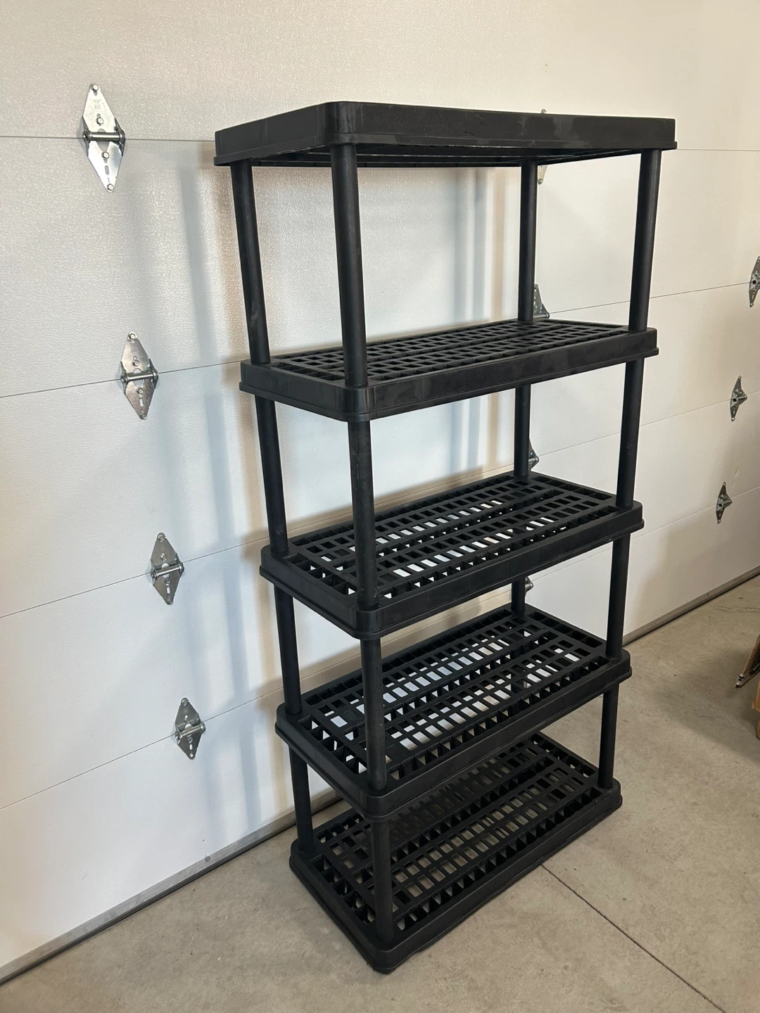 5-Tier Black Plastic Utility Shelving Unit - photo 3