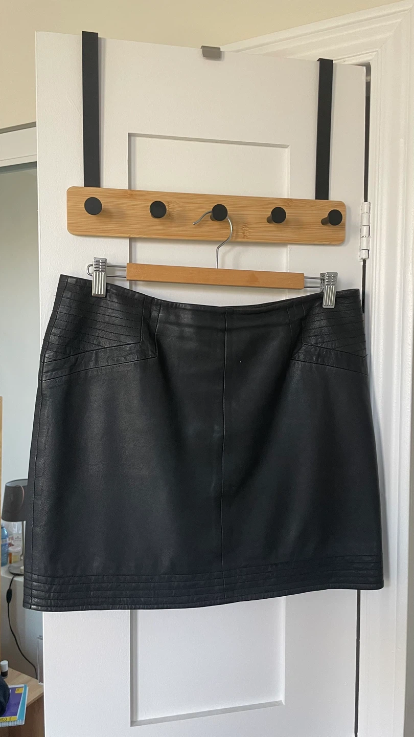 Comptoir des Cotonniers Black Leather Skirt