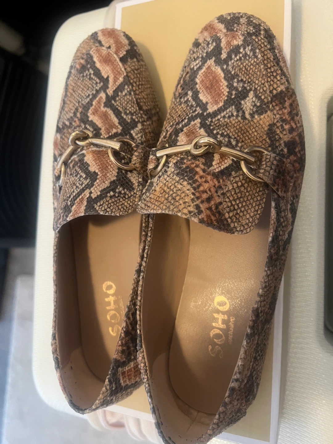 SoHo Women's Snake Print Loafers Size 36