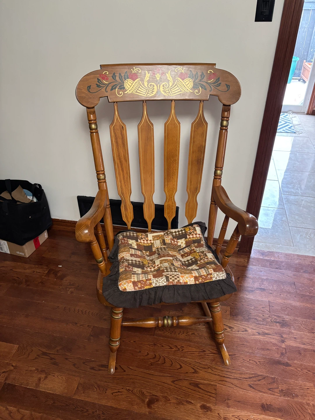 Vintage wood rocking chair