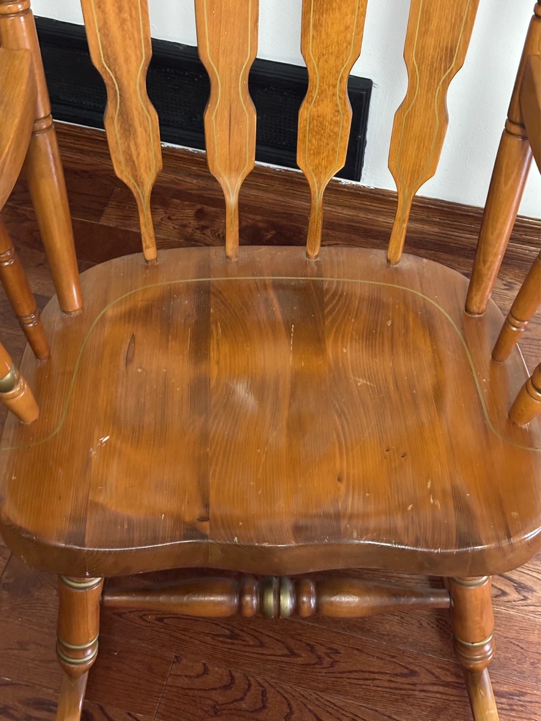 Vintage wood rocking chair - photo 4