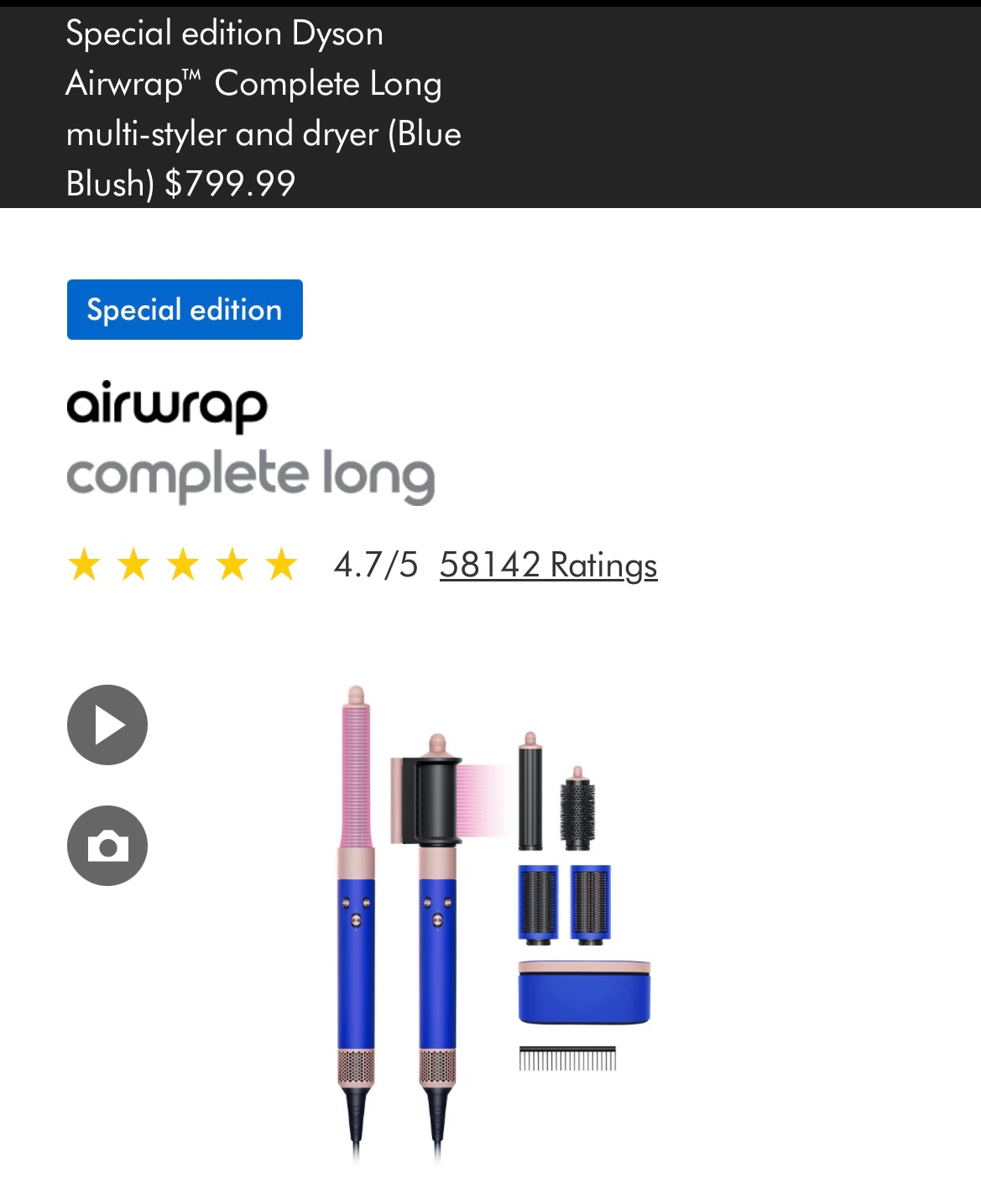 Dyson Airwrap Complete Long Multi-Styler & Dryer (Blue Blush) - photo 2