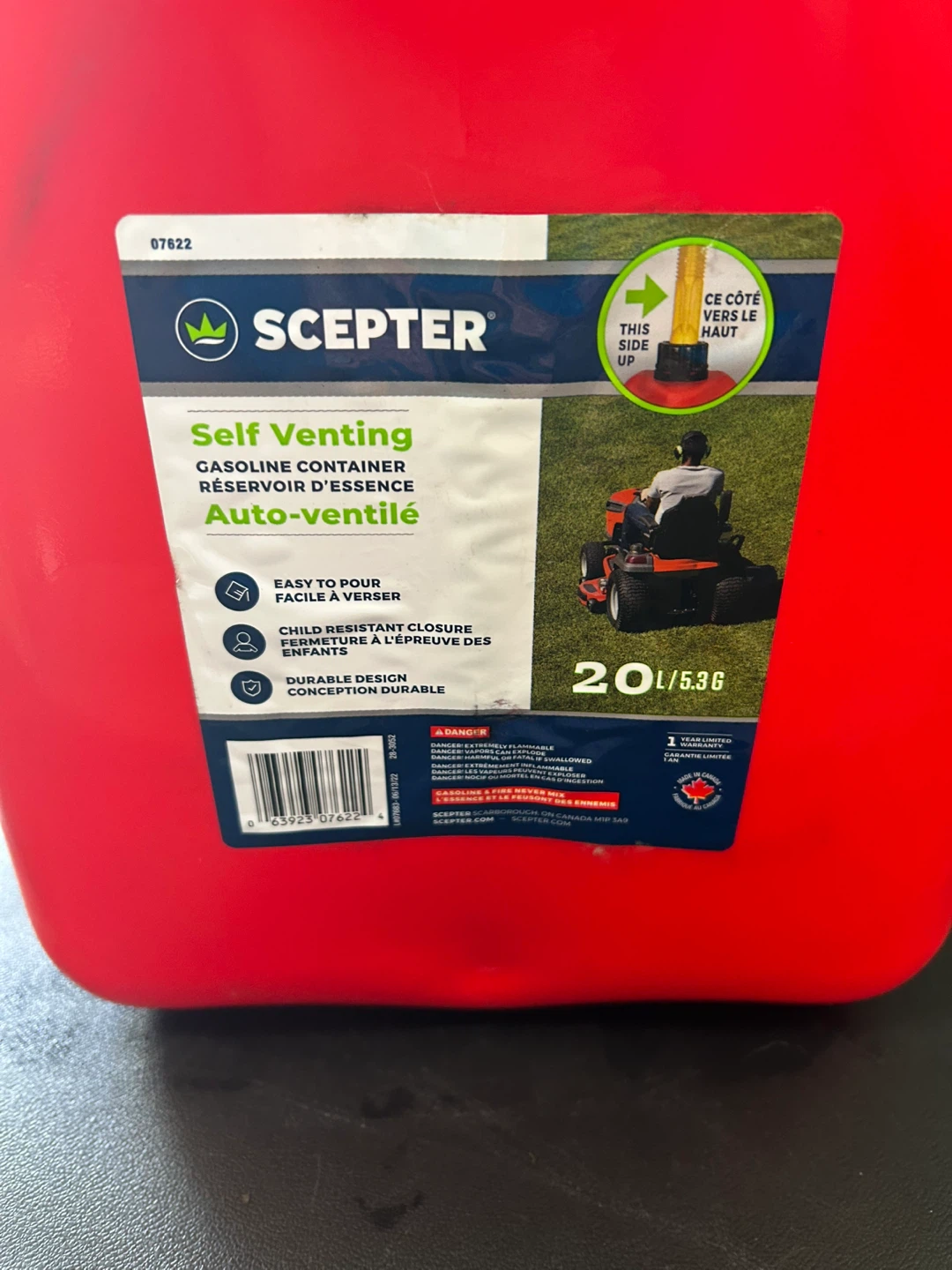 Scepter Self Venting 20L Gasoline Container - photo 2