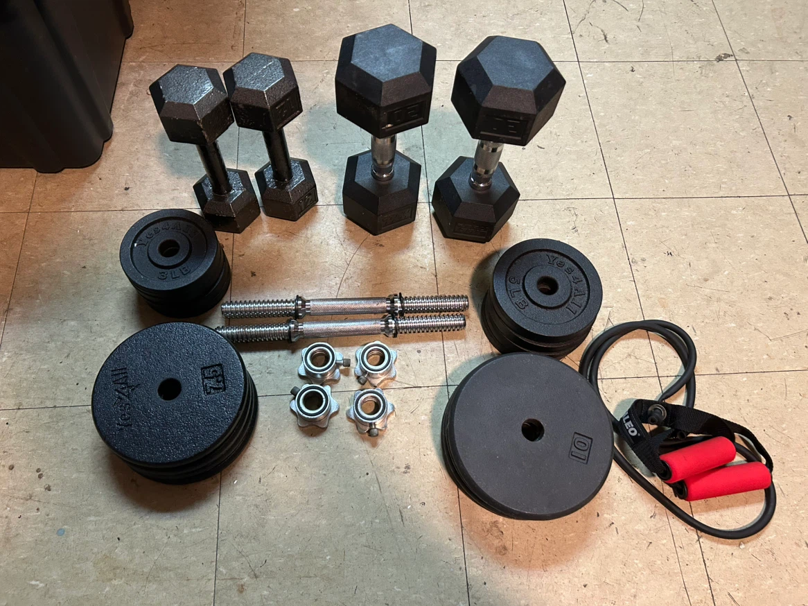 Adjustable Dumbbell Set with Weights