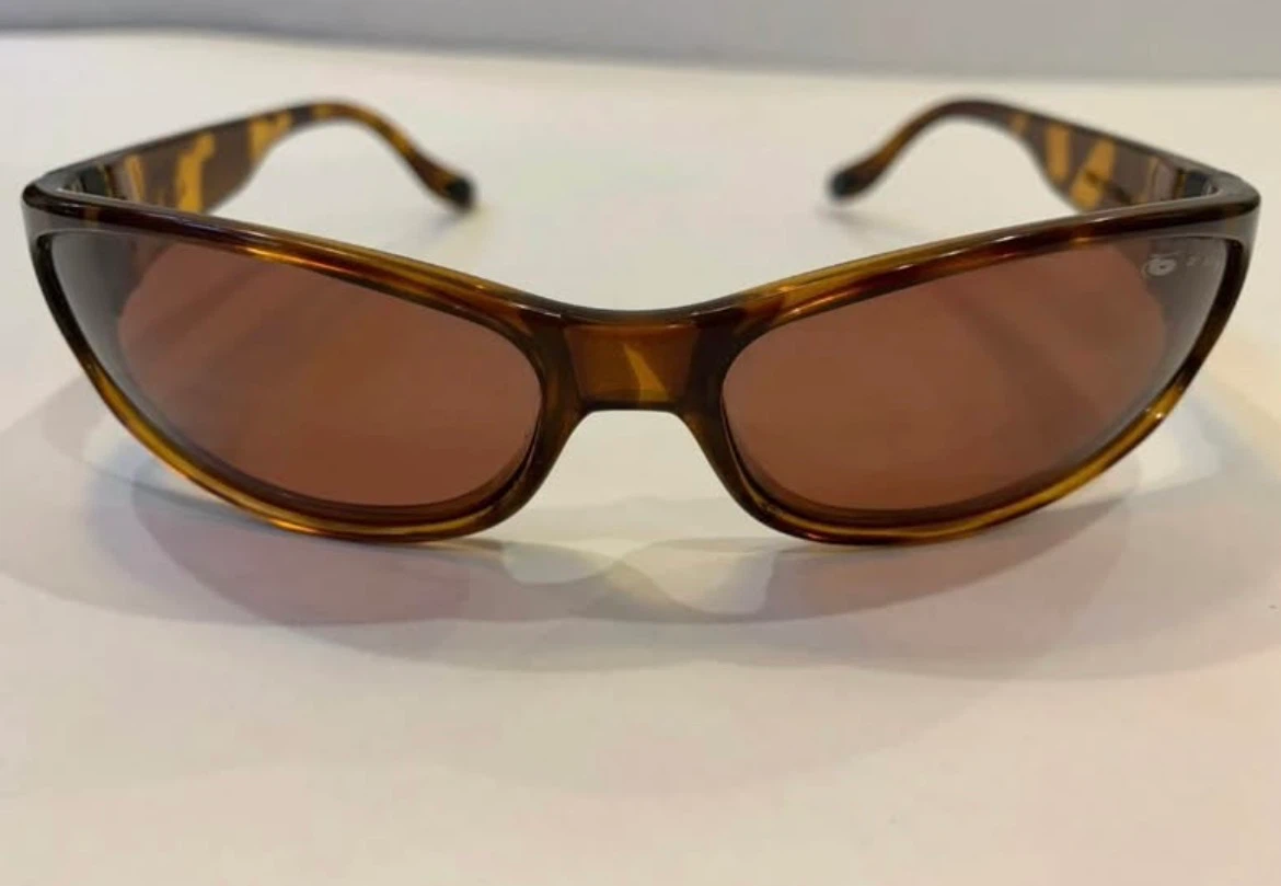 Vintage Bolle Canebreak Tortoise Wrap Pink Lenses
