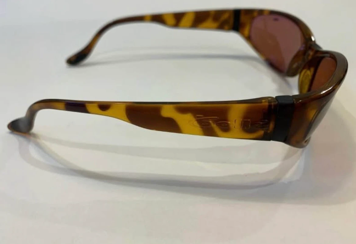 Vintage Bolle Canebreak Tortoise Wrap Pink Lenses - photo 2