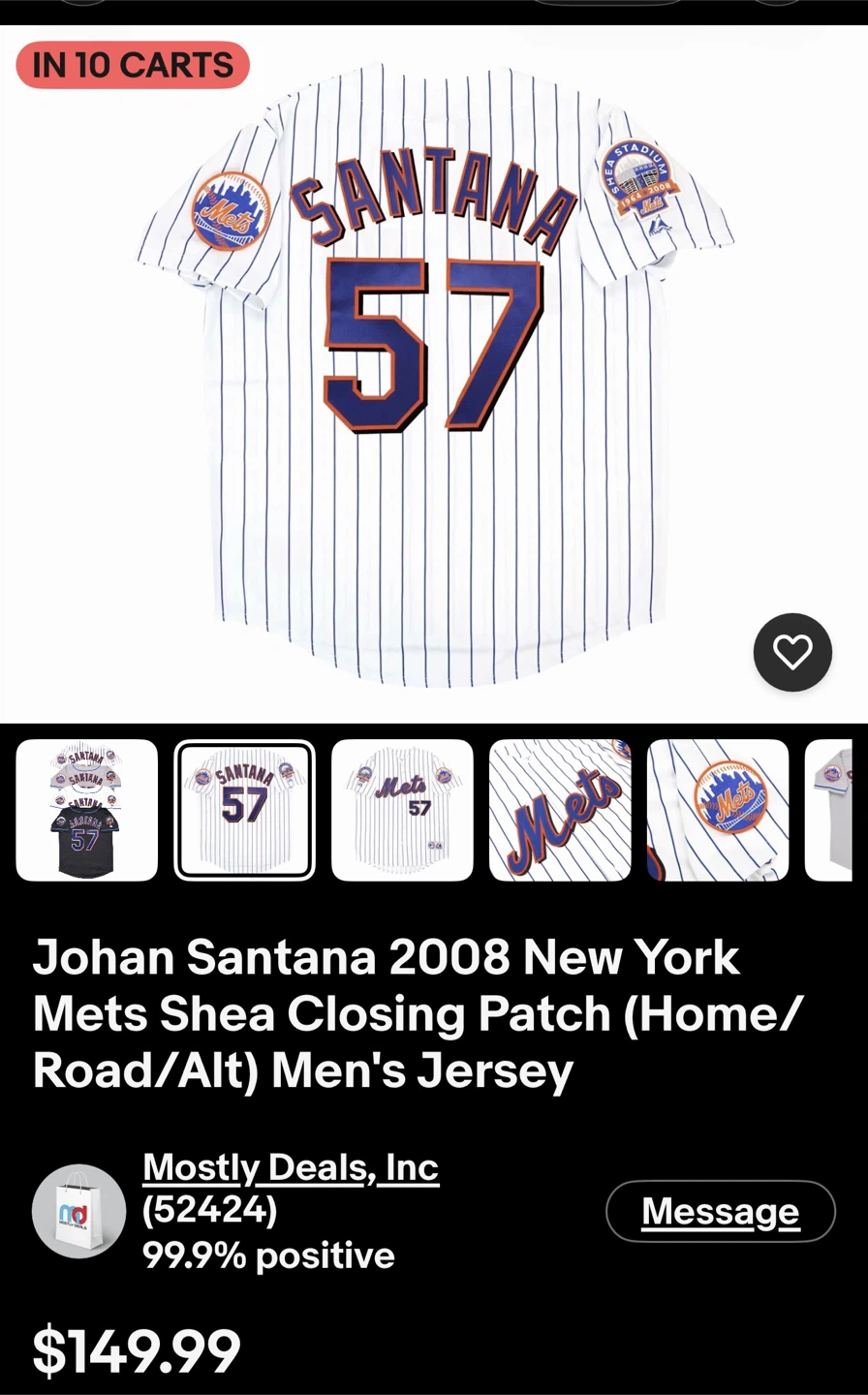 New York Mets Santana #57 (2 for $80) - photo 5