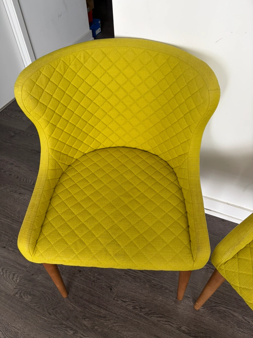 2 accent / dining chairs in yellow - retails for 149 each - photo 3