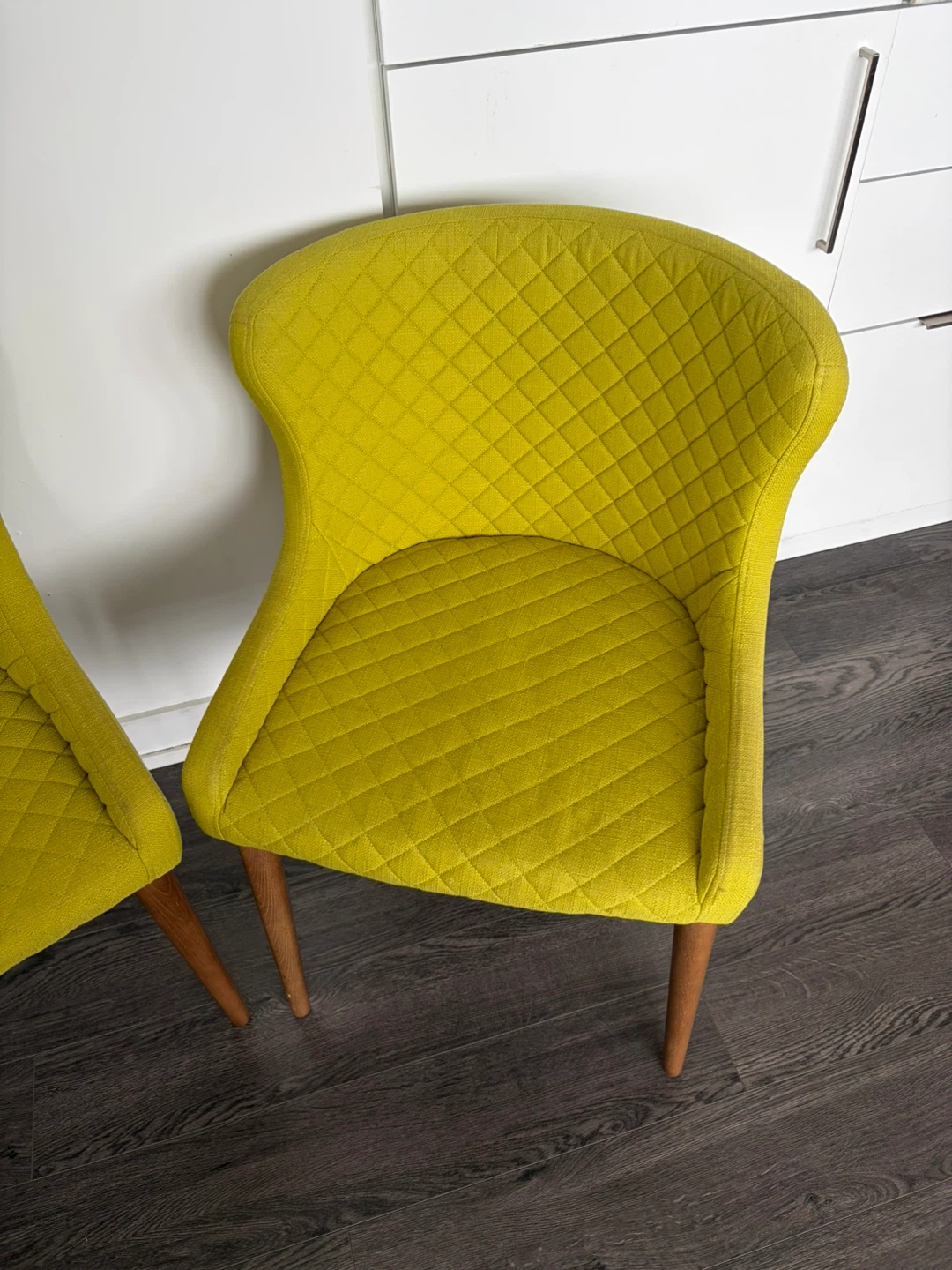 2 accent / dining chairs in yellow - retails for 149 each - photo 4