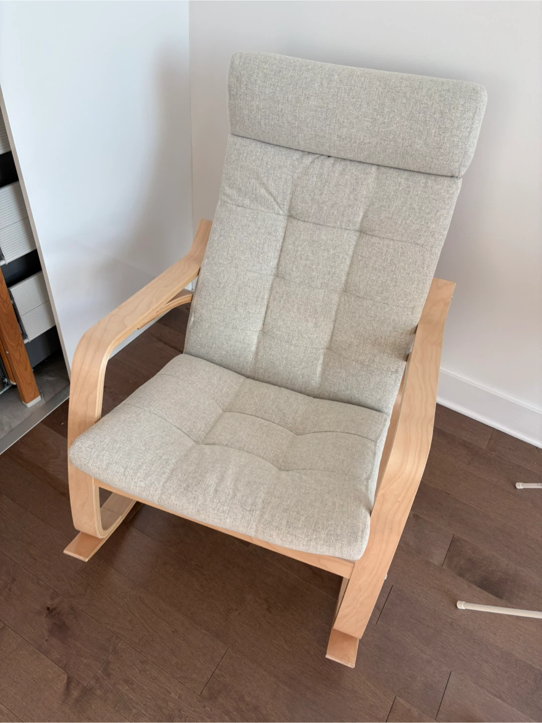 Pöang Rocking Chair - Light Wood/Grey