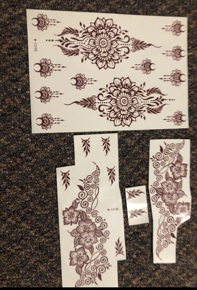 Temporary Tattoo Sheets - Henna Style Designs - photo 2