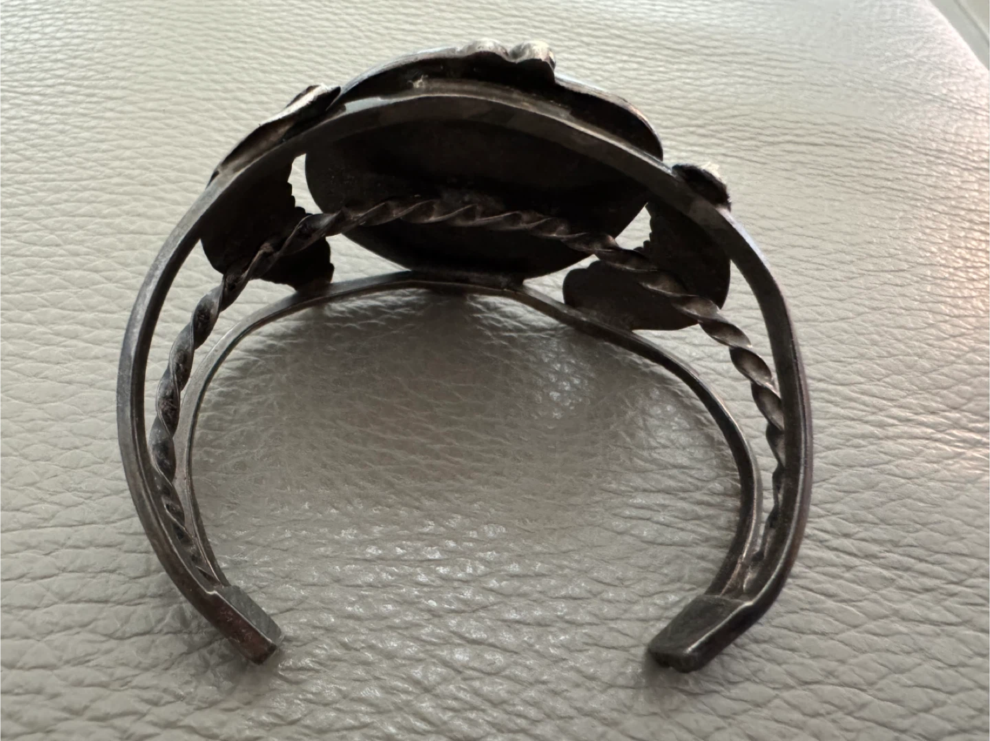 Vintage Navajo Silver Turquoise Cuff Bracelet (Marked T) 51g - photo 2
