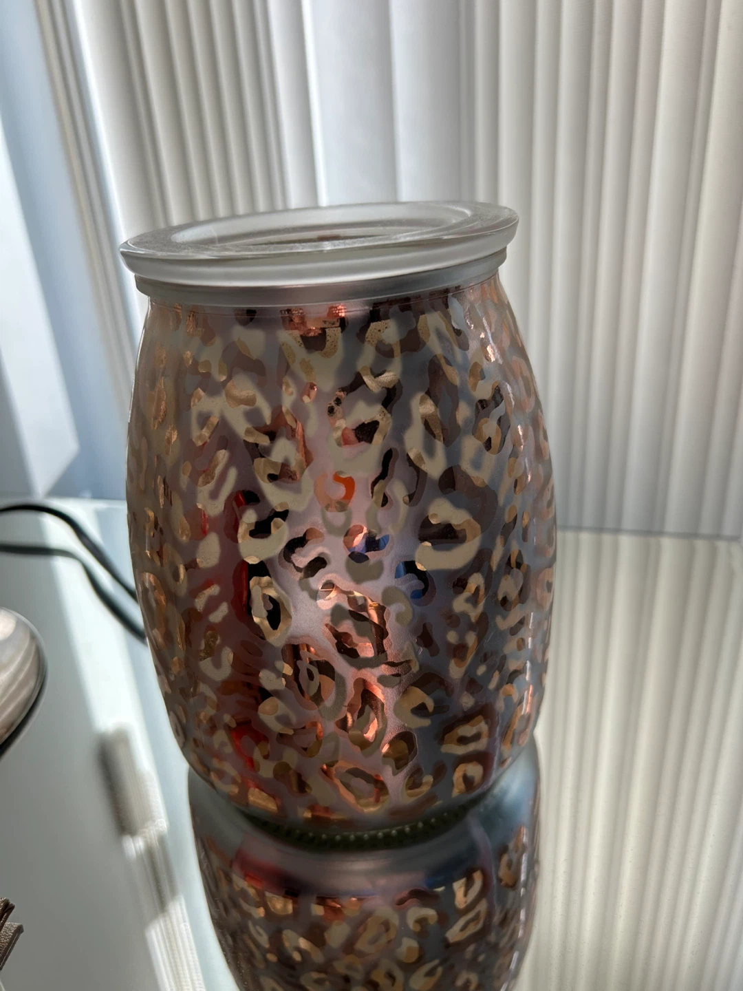 Scentsy Leopard Print Wax Melter Warmer - photo 3