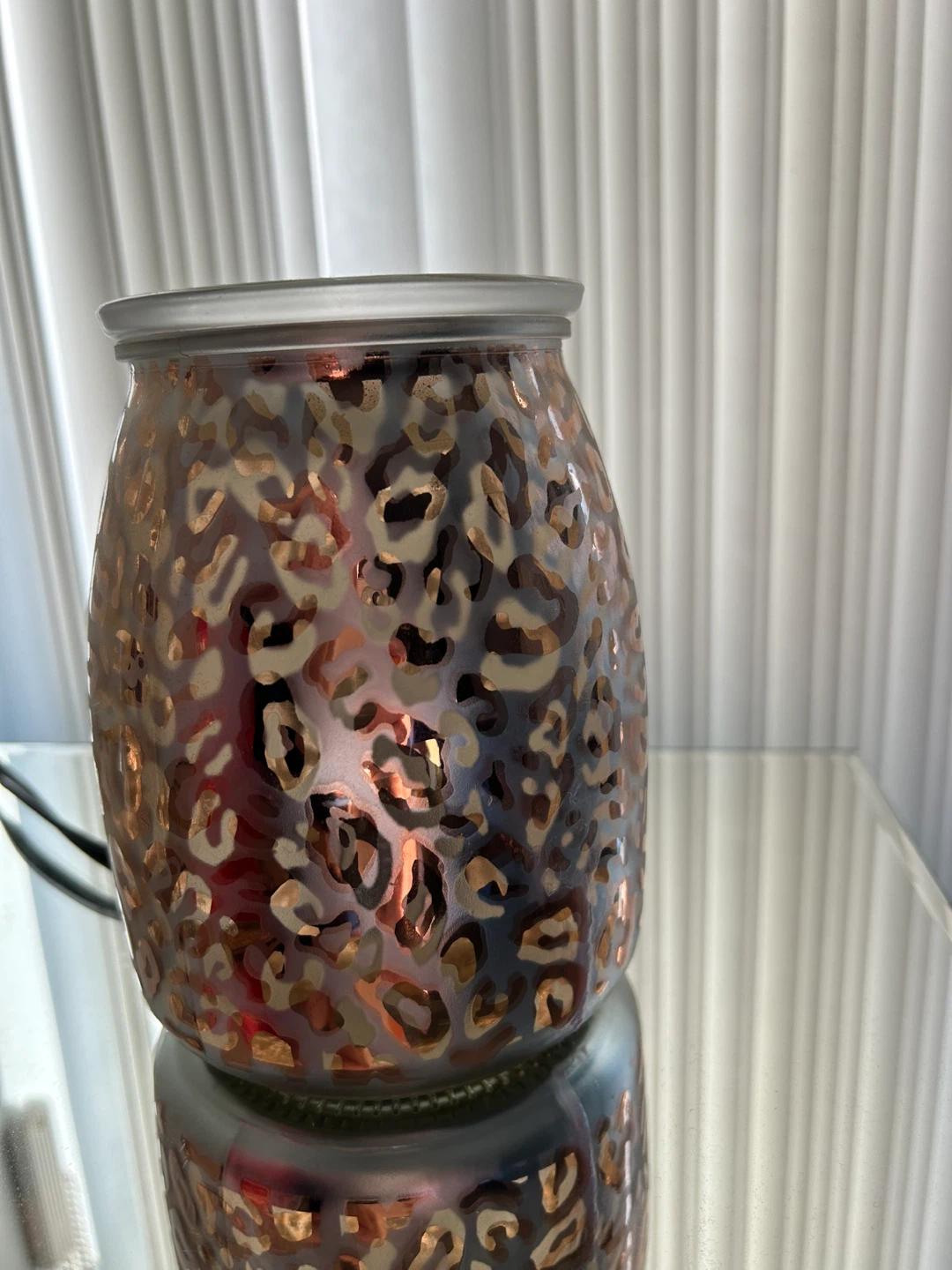 Scentsy Leopard Print Wax Melter Warmer - photo 4