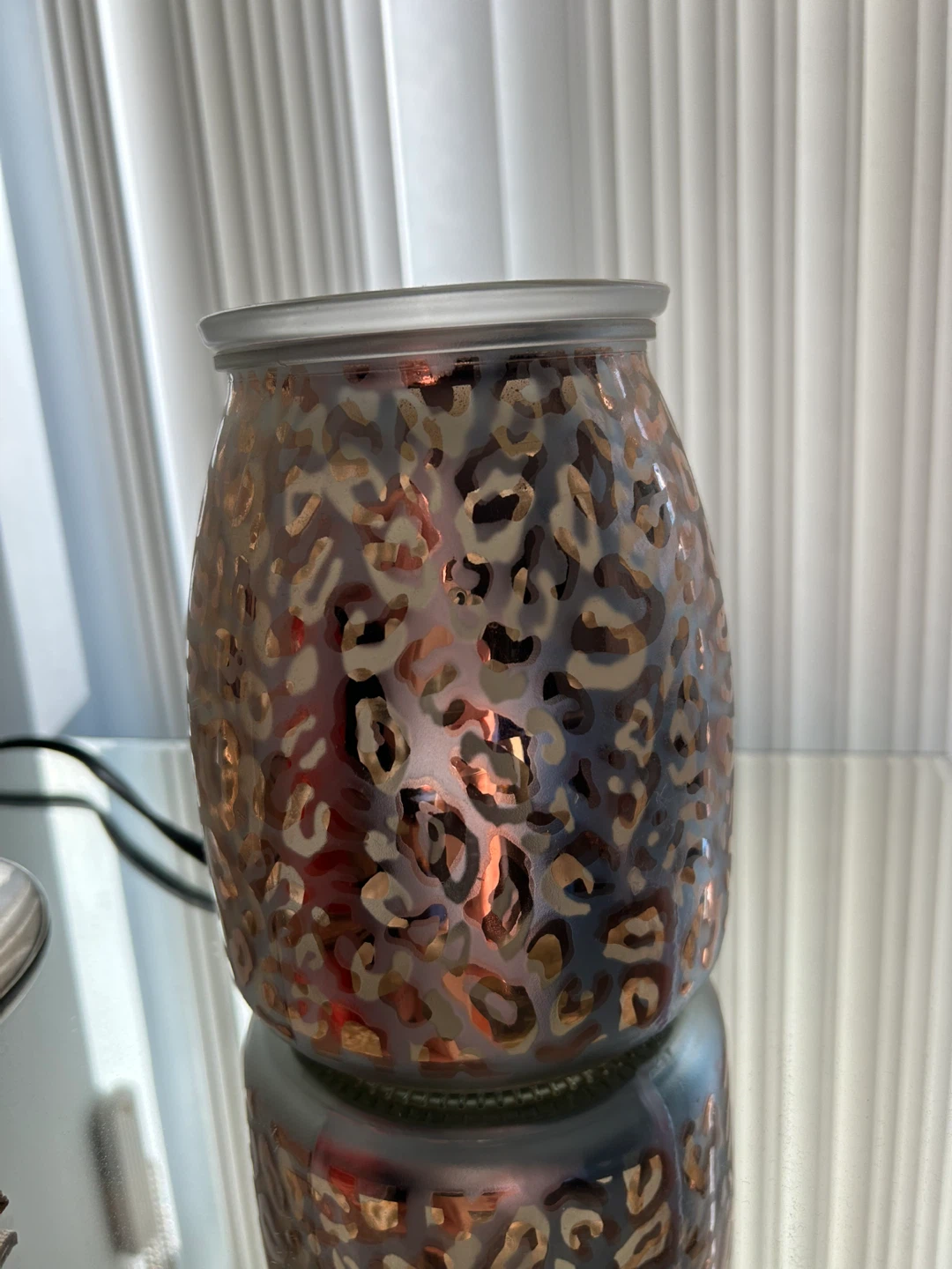 Scentsy Leopard Print Wax Melter Warmer - photo 5