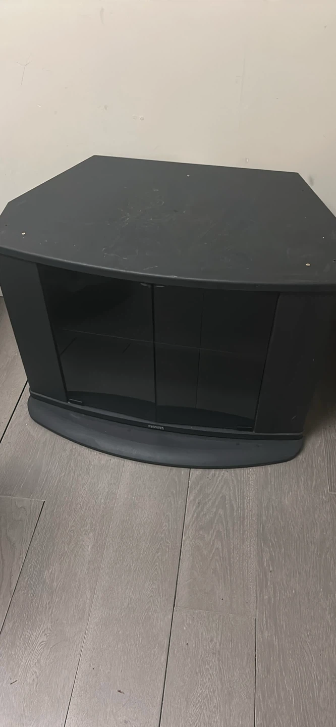 Toshiba TV Stand with Glass Doors