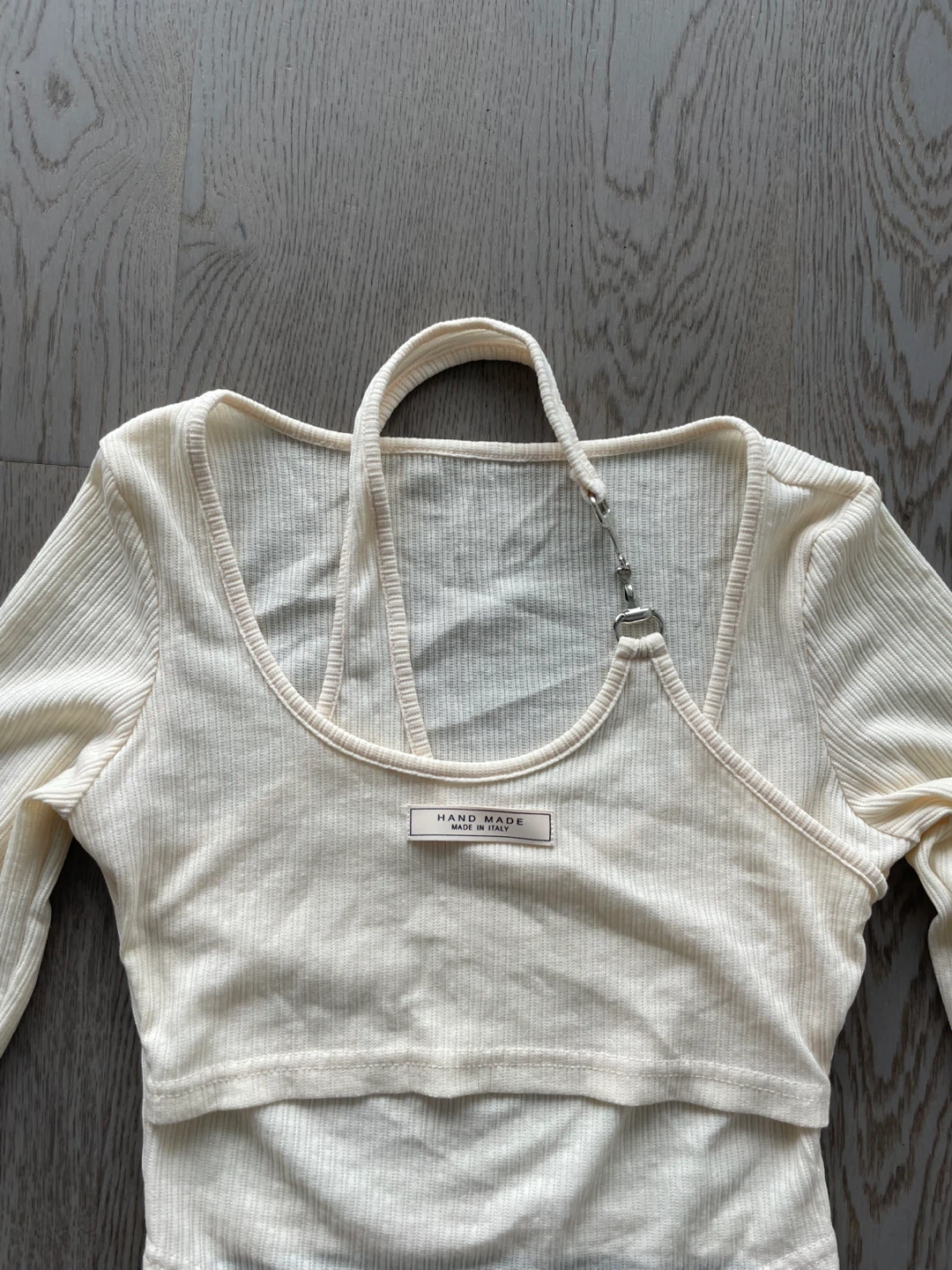 Handmade Long Sleeve Crop Top, size small - photo 2