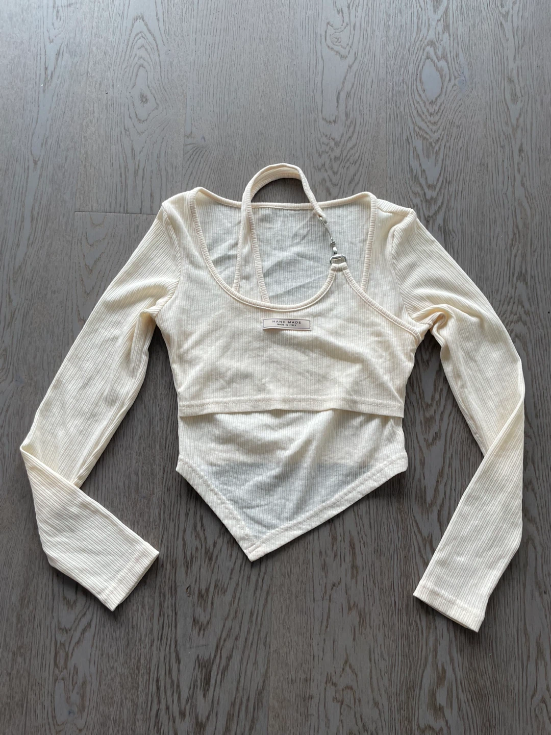 Handmade Long Sleeve Crop Top, size small - photo 4