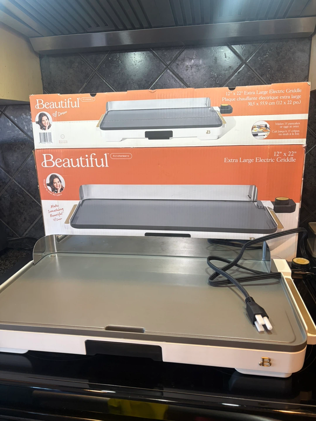 Beautiful 12" x 22" Extra Large Electric Griddle