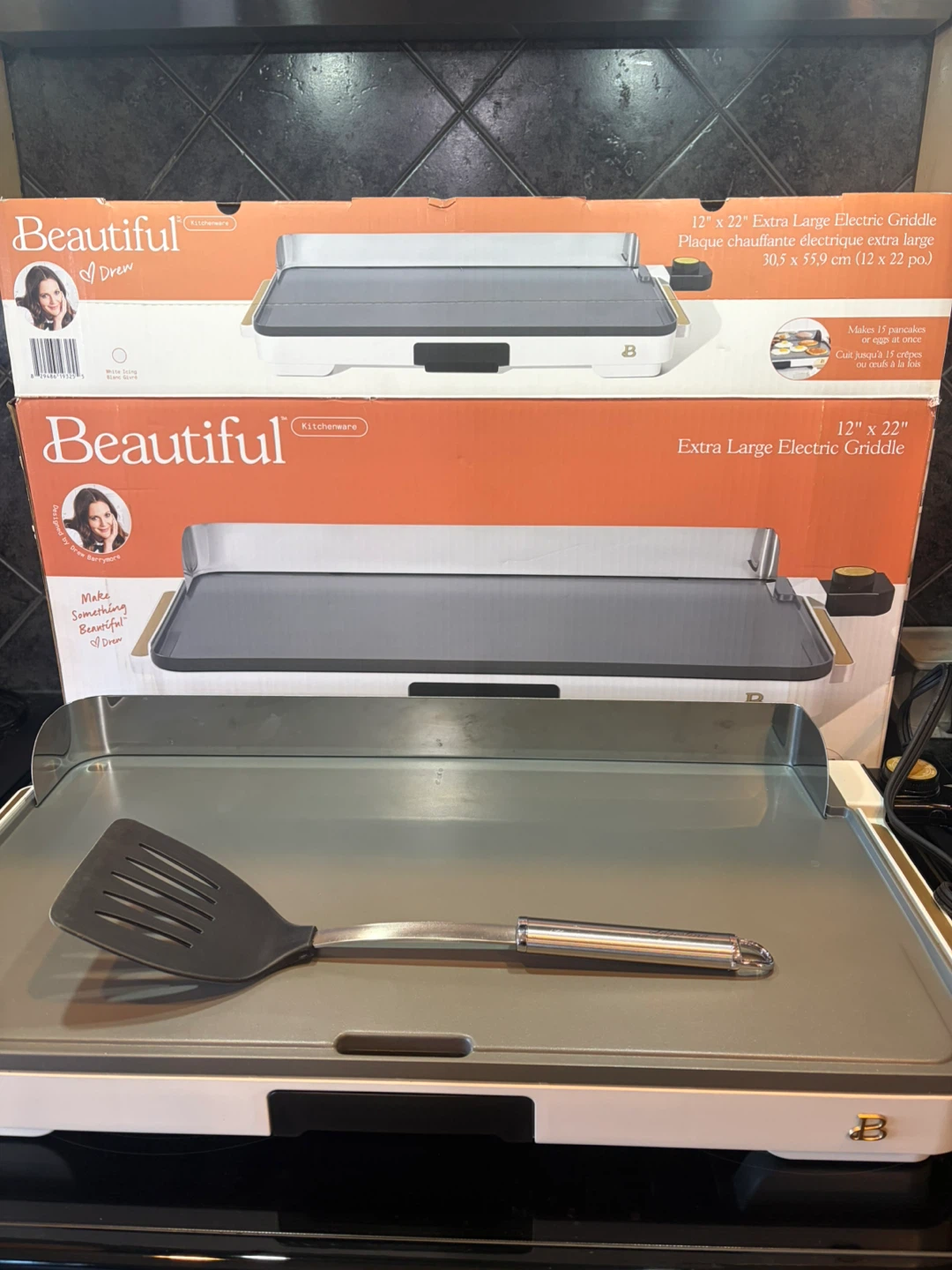 Beautiful 12" x 22" Extra Large Electric Griddle - photo 2